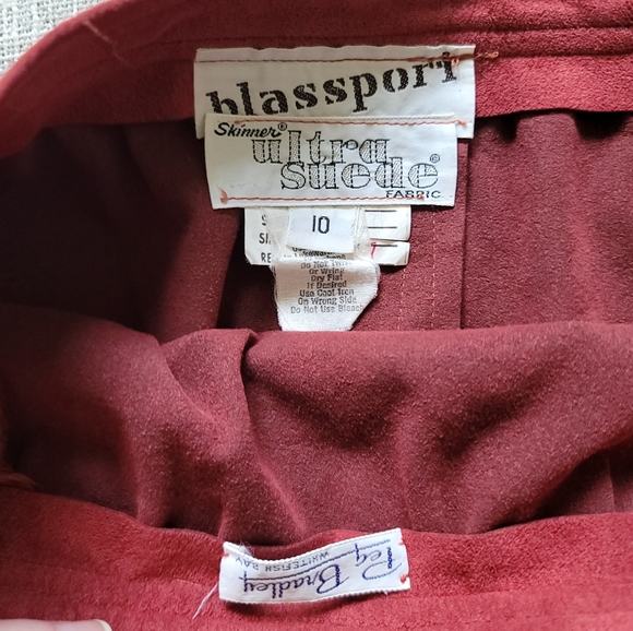 True Vintage Western Mobwife Coastal Cowgirl Poetcore Red Leather Midi Skirt - Picture 4 of 10